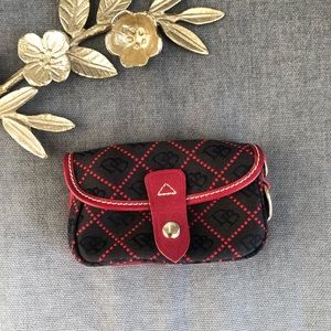 Vibtage Dooney &Bourke black red coin purse wallet